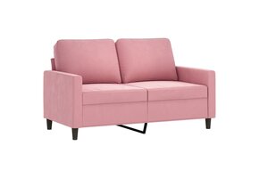 vidaXL Tweezitsbank Fluweel Roze - 47% Korting