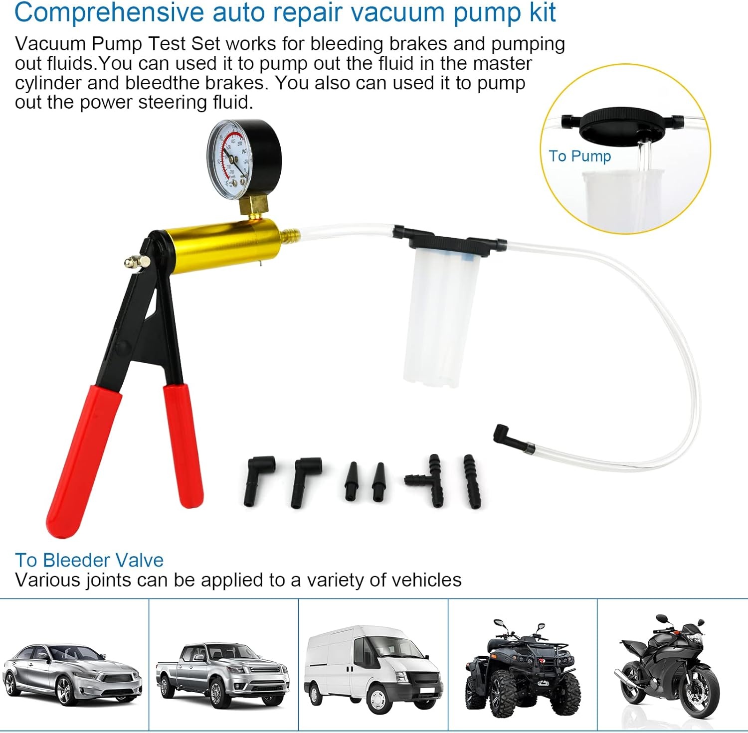 Remontluchtingskit met Vacuümpomp & Druktester (26% Korting)