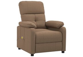 VidaXL Massagestoel Stof Bruin - Nu 57% Korting!