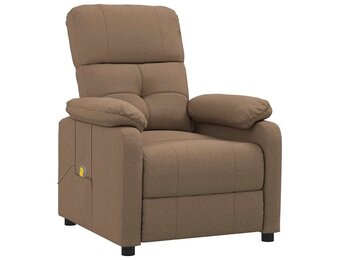 vidaXL Massagestoel Stof Bruin - Nu met 52% Korting!