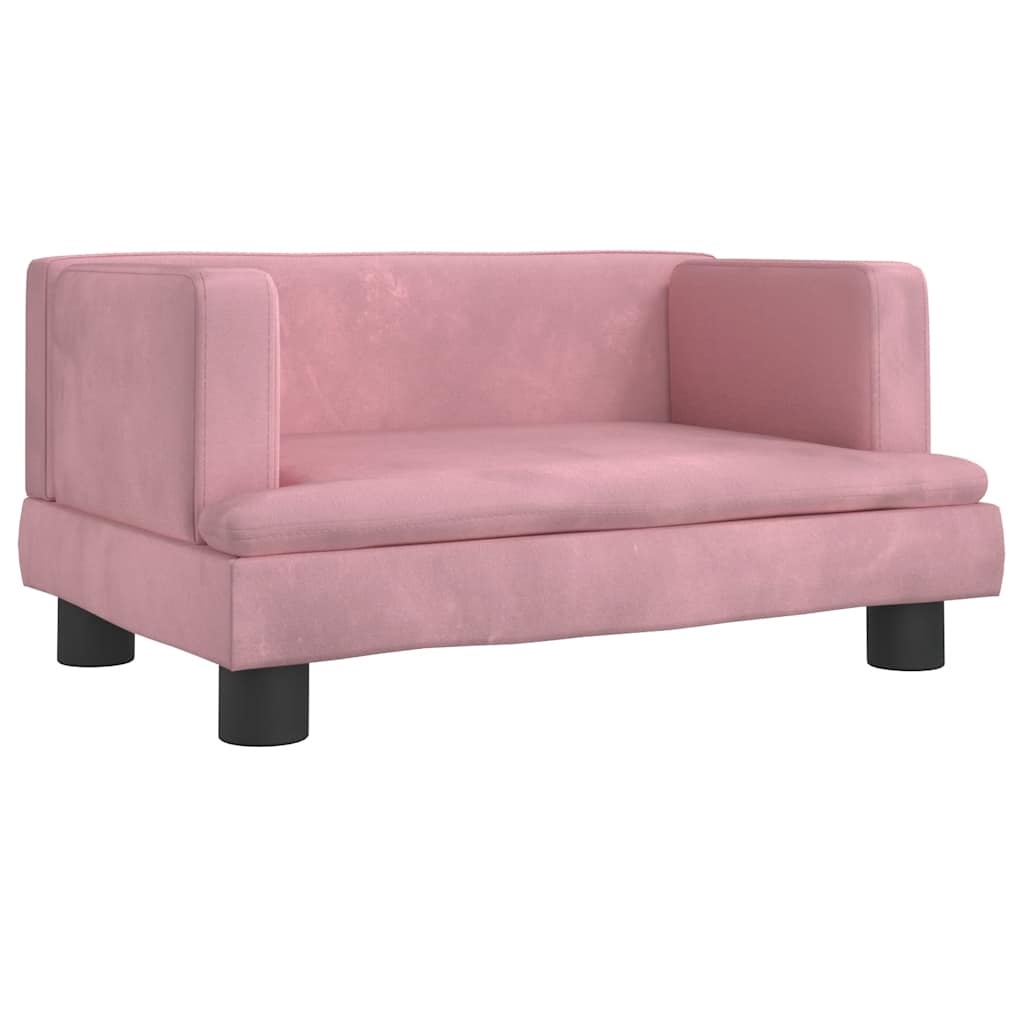 Kinderbank Fluweel Roze 60x40x30 cm | 60% Korting