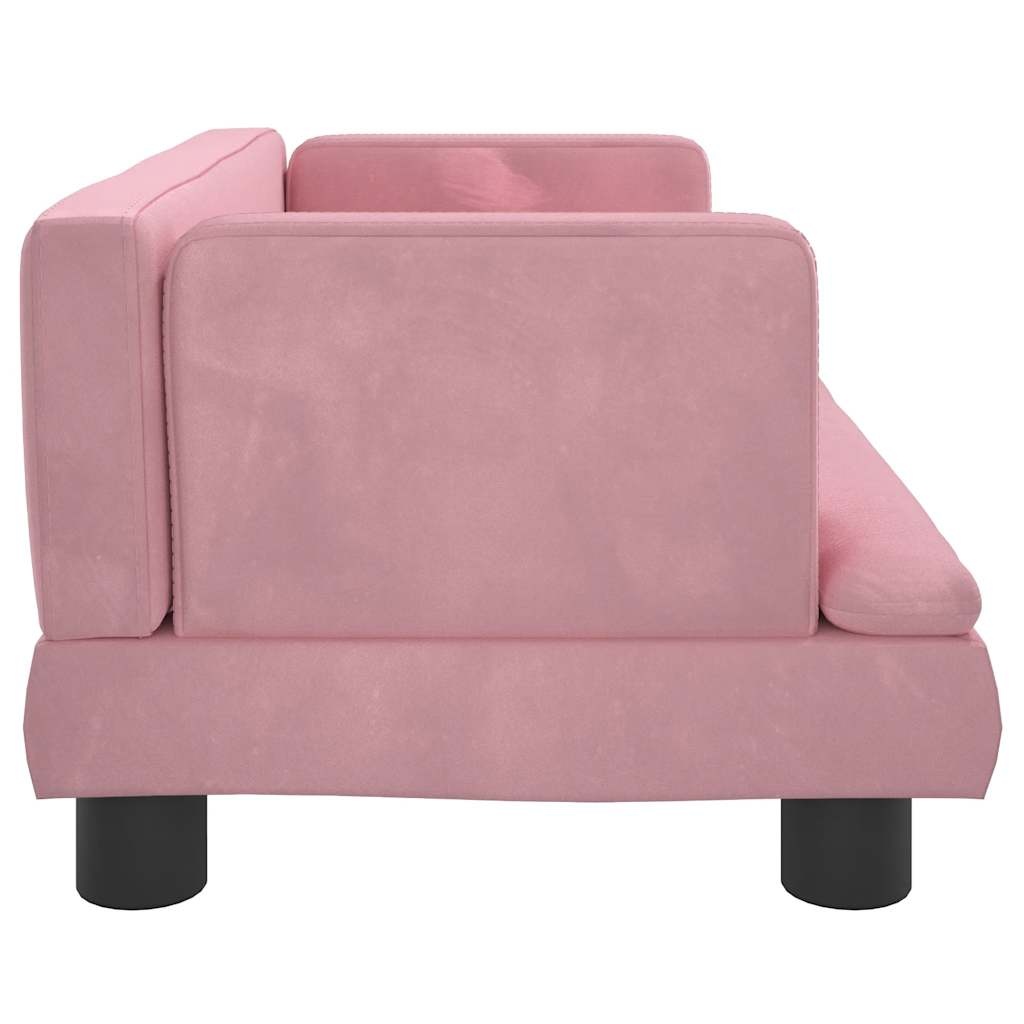 Kinderbank Fluweel Roze 60x40x30 cm | 60% Korting