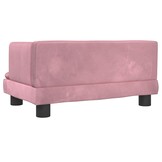 Kinderbank Fluweel Roze 60x40x30 cm | 60% Korting