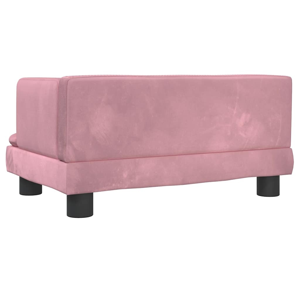 Kinderbank Fluweel Roze 60x40x30 cm | 60% Korting