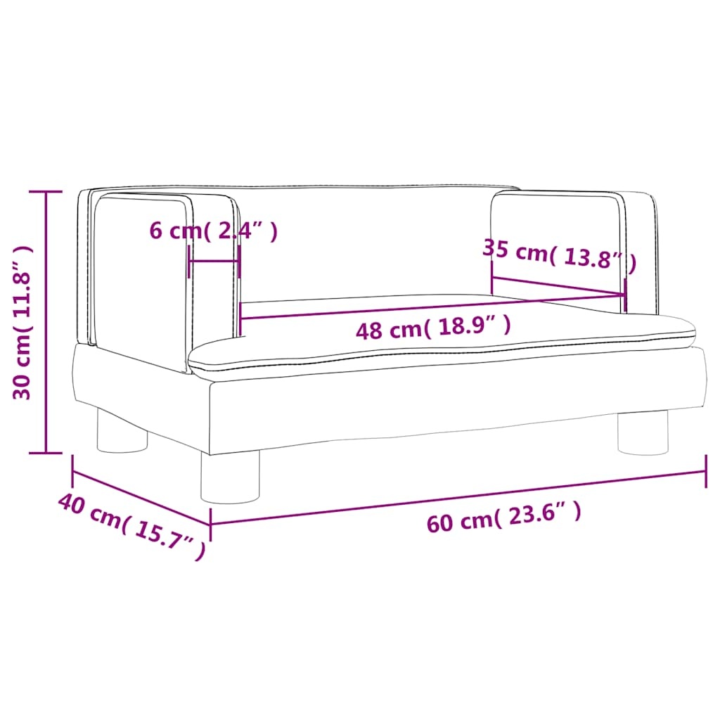 Kinderbank Fluweel Roze 60x40x30 cm | 60% Korting