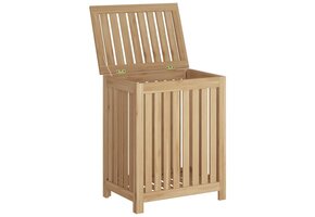 vidaXL Wasmand Massief Teakhout - 50x35x60cm - 66% Korting