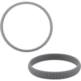 2x Grijze Patellapees Steunbandjes - Siliconen Knie Stabilisator voor Sport