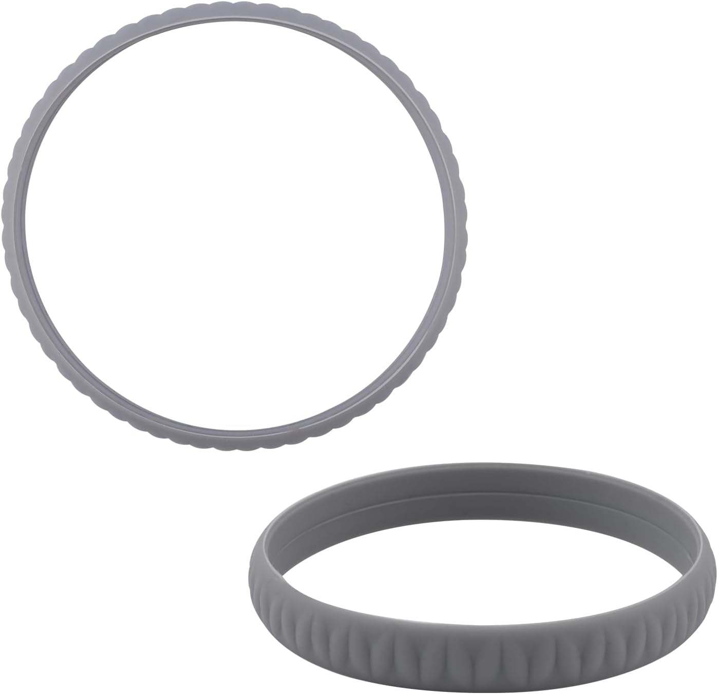 2x Grijze Patellapees Steunbandjes - Siliconen Knie Stabilisator voor Sport