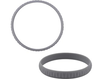 2x Grijze Patellapees Steunbandjes - Siliconen Knie Stabilisator voor Sport