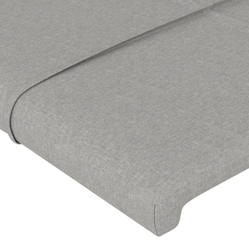 Hoofdbord 90x5x78/88 cm Stof Lichtgrijs - 76% Korting