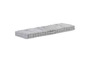 vidaXL Palletkussen Grijs Katoen - 50% Korting!