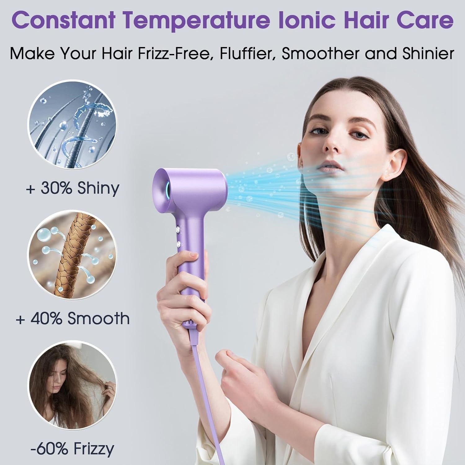 Karfuns Ionische Haardroger: Snel & Stille Droging (29% korting)