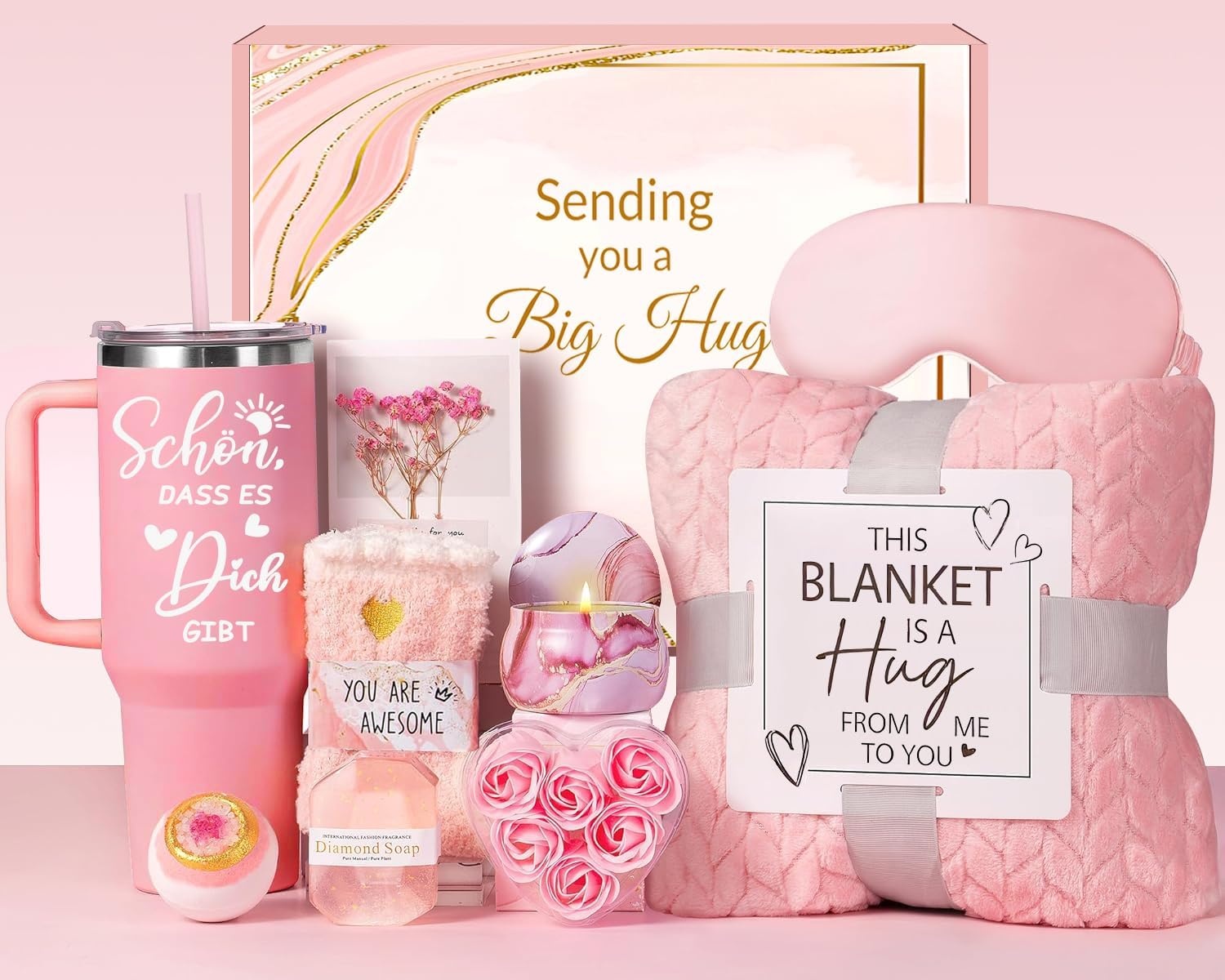 11-delige Wellness Cadeauset Vrouwen met Wijnbeker - 45% Korting!