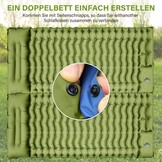 Yuzonc Camping-isolatiematras, zelfopblazend, extra dikke camping-luchtmatras met voetpomp en kussen, klein formaat verpakking, compact en licht, voor buiten