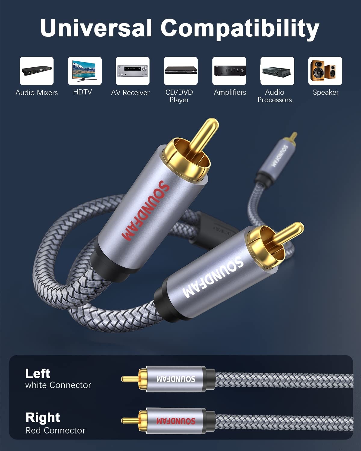 RCA Y-kabel 3m - 48% Korting | Subwoofer & Versterker