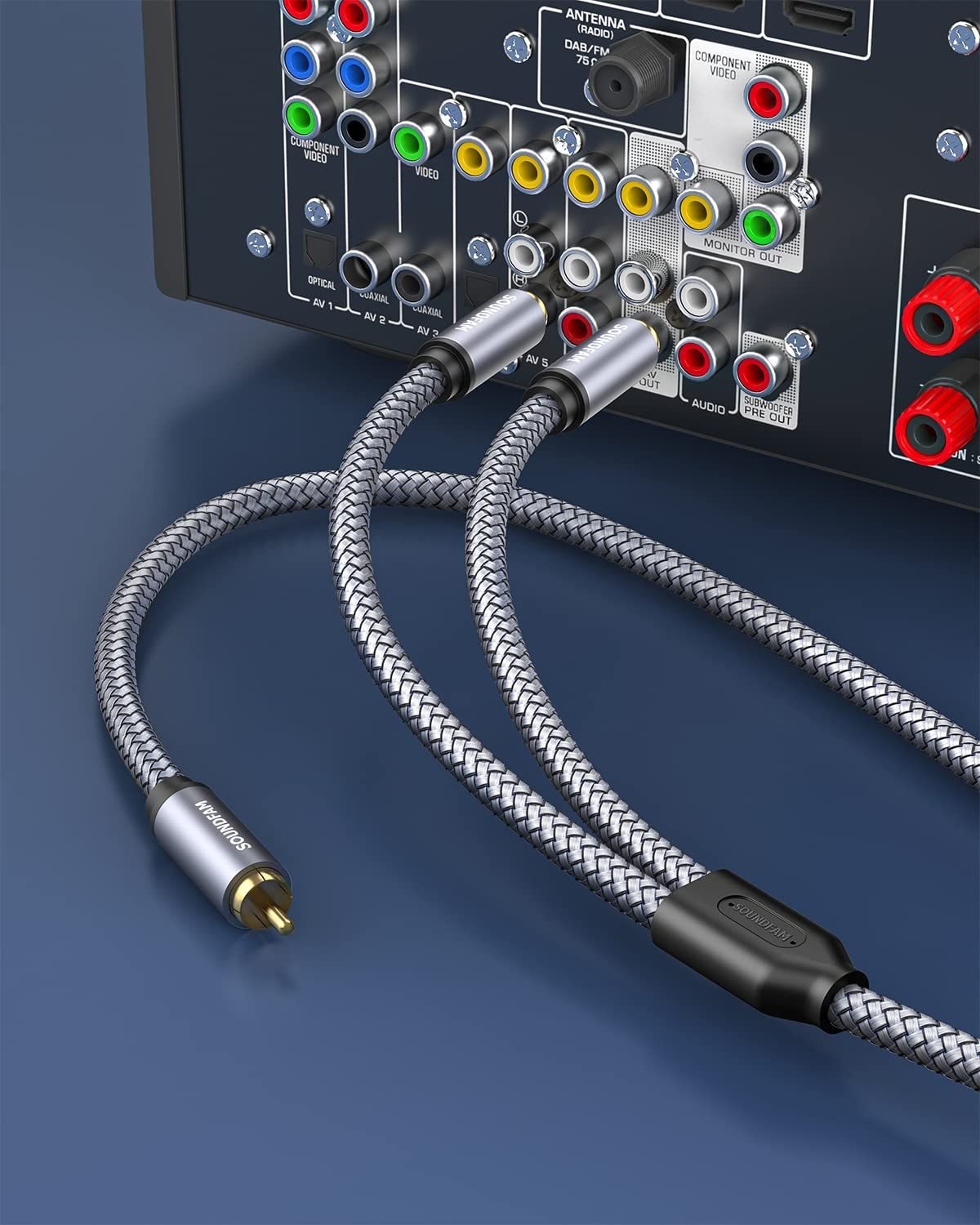 SOUNDFAM Cinch Y Kabel 3M - 32% Korting!