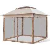 Opvouwbaar Tuinpaviljoen 3x3m Beige - 59% Korting!