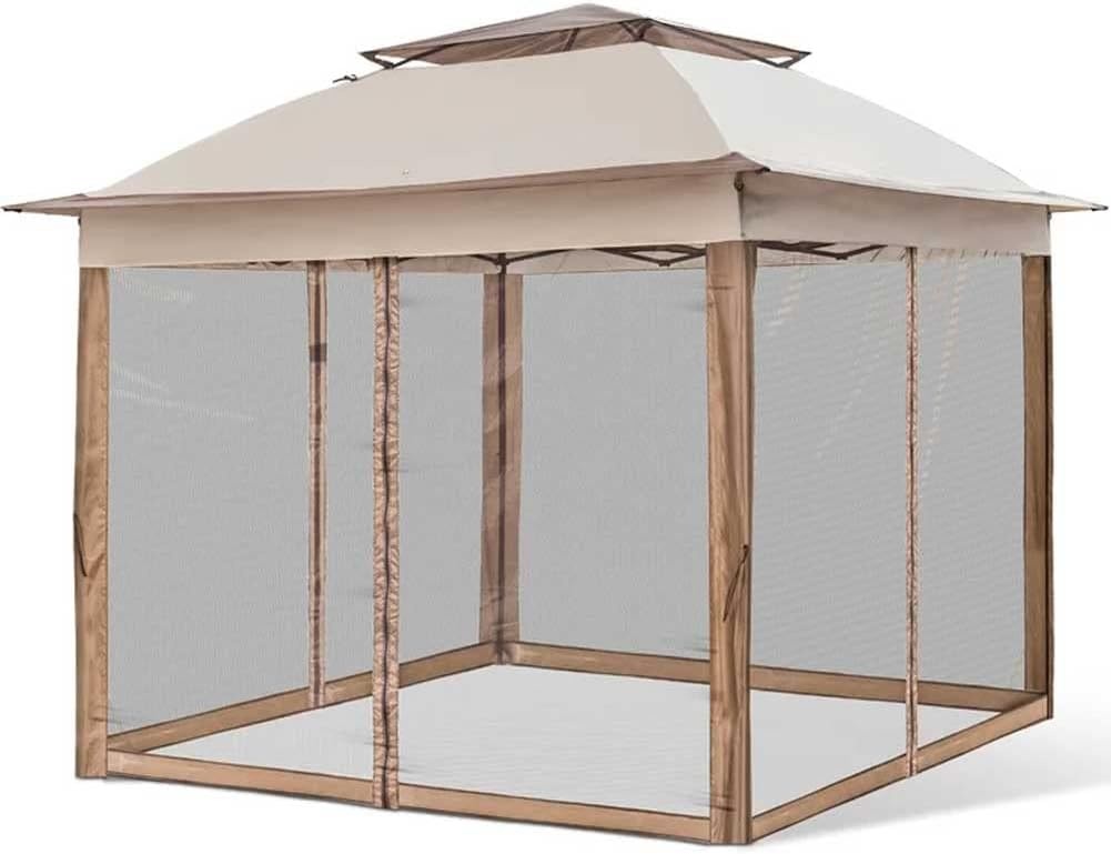 Opvouwbaar Tuinpaviljoen 3x3m Beige - 59% Korting!