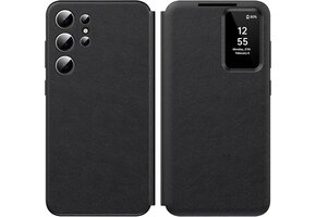 Smart Clear View Wallet Hoesje (Zwart) Samsung S22 Ultra 5G - 56% Korting