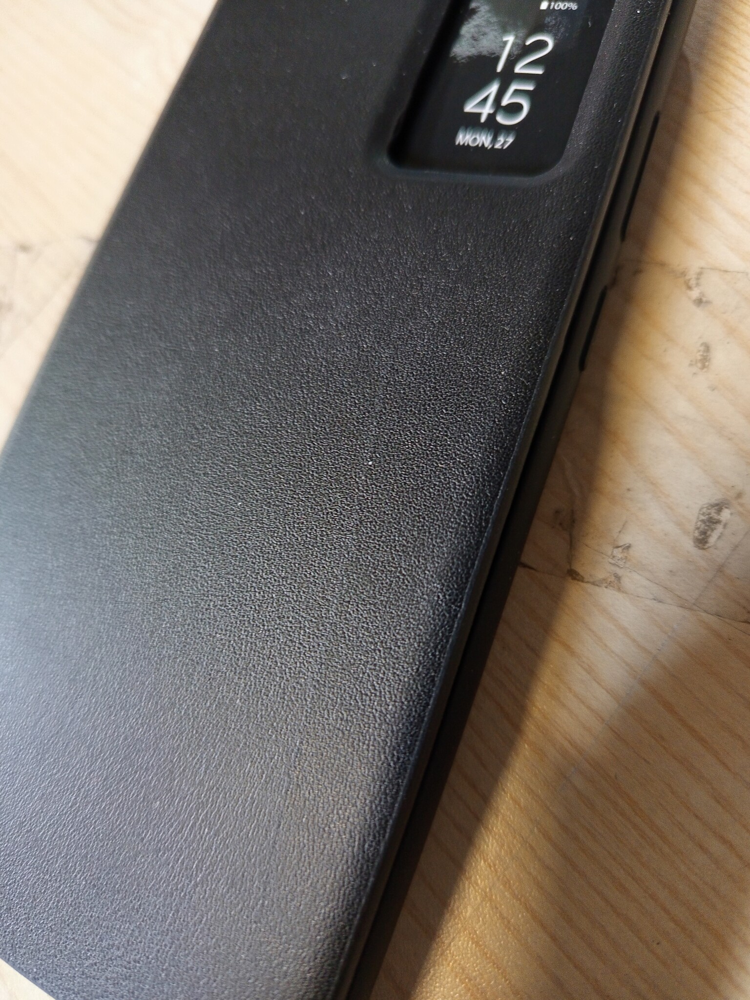 Smart Clear View Wallet Hoesje S22 Ultra 5G Zwart | -52% Korting