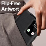 Smart Clear View Wallet Hoesje S22 Ultra 5G Zwart | -52% Korting