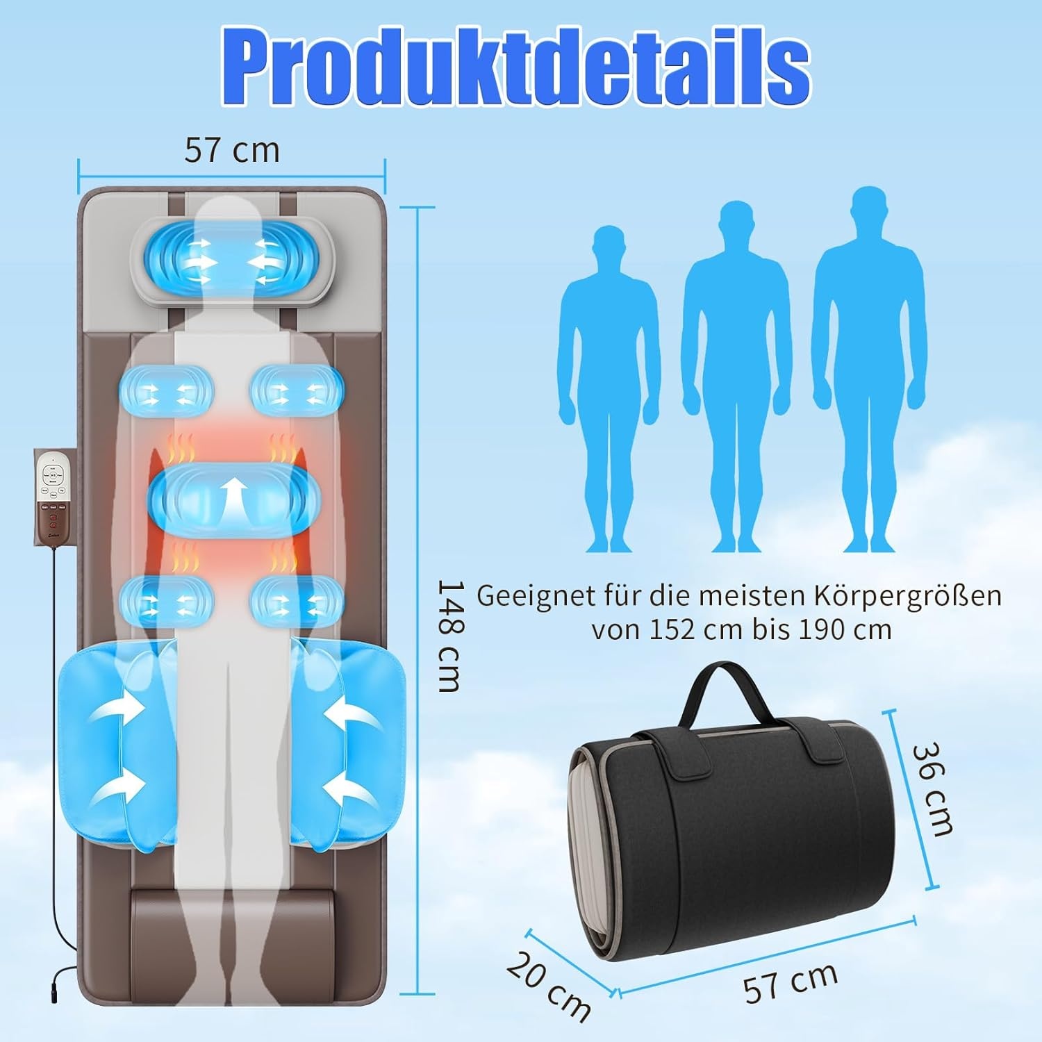 Massagemat: 3D-Stretch & Verwarming (30% Korting!)