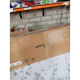 2x Hoofdbord 100x5x78/88cm Stof Lichtgrijs - 83% Korting