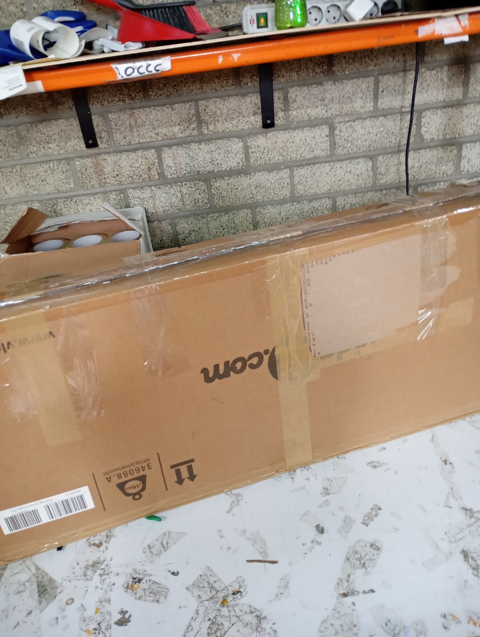 2x Hoofdbord 100x5x78/88cm Stof Lichtgrijs - 83% Korting