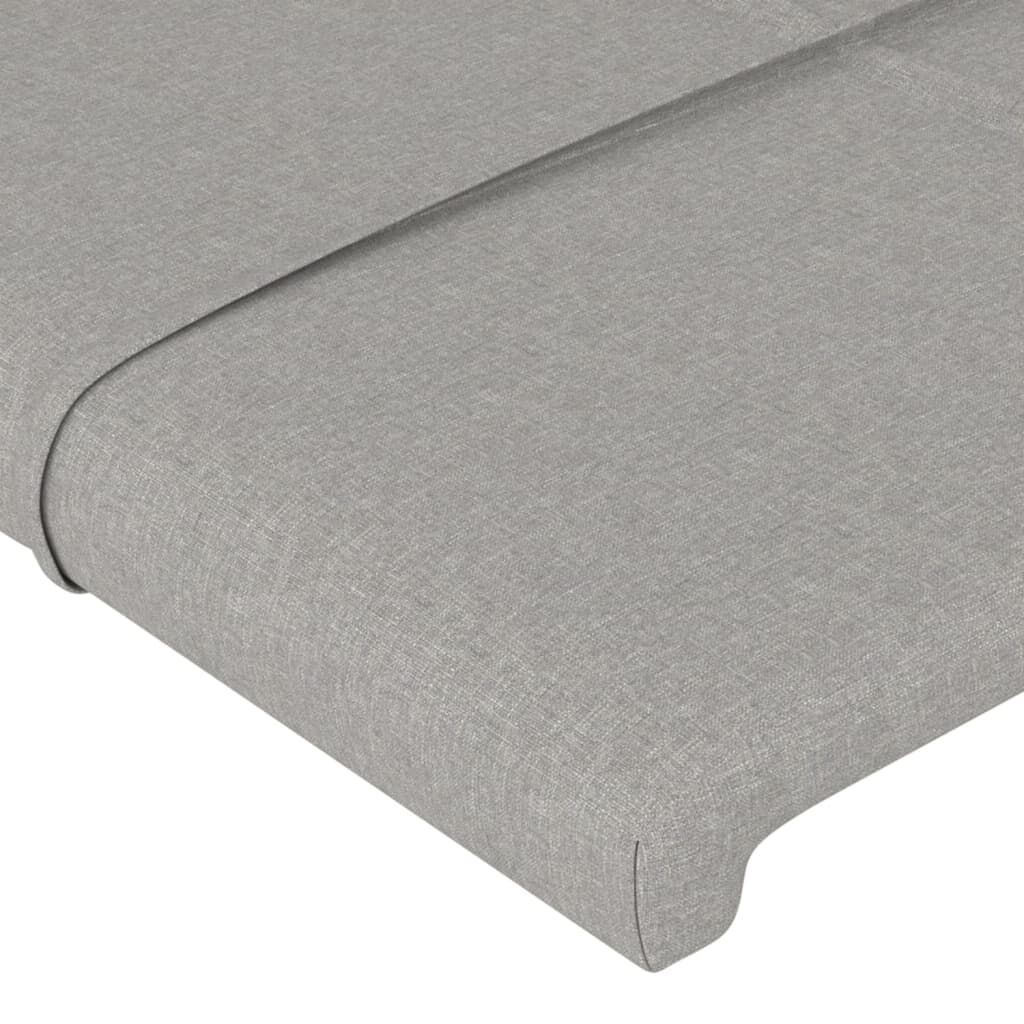 2x Hoofdbord 100x5x78/88cm Stof Lichtgrijs - 83% Korting