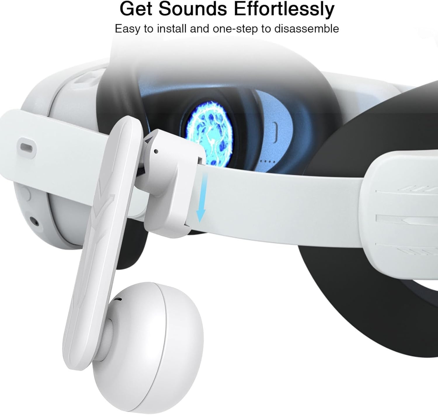 On-ear Hoofdtelefoon Meta Quest 3/2 - HD Geluid, Verstelbaar, Wit (58% Korting)