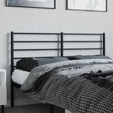 vidaXL Hoofdbord Metaal Zwart 120 cm - 59% Korting