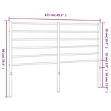 vidaXL Hoofdbord Metaal Zwart 120 cm - 59% Korting