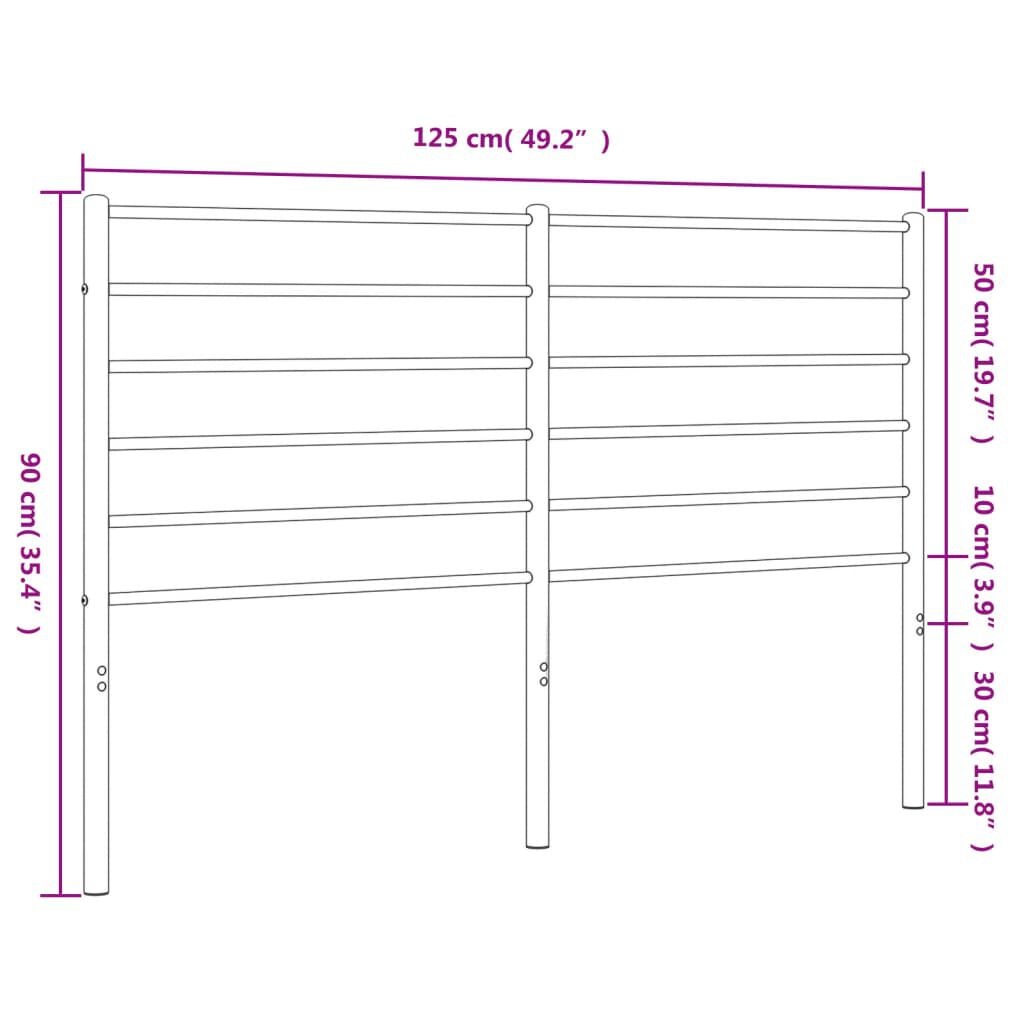 vidaXL Hoofdbord Metaal Zwart 120 cm - 59% Korting