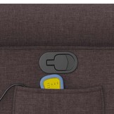 vidaXL Massagestoel verstelbaar stof donkerbruin