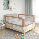 vidaXL Bedhekje Peuter Taupe 200x25cm - 60% Korting