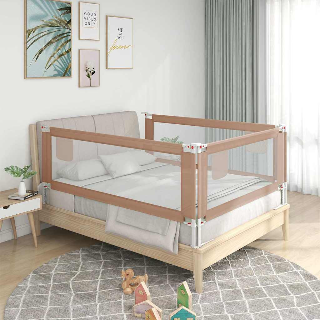 vidaXL Bedhekje Peuter Taupe 200x25cm - 60% Korting