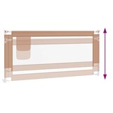 vidaXL Bedhekje Peuter Taupe 200x25cm - 60% Korting