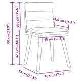 Eetkamerstoelen 2 stuks Wolk Grijs - 60% Korting