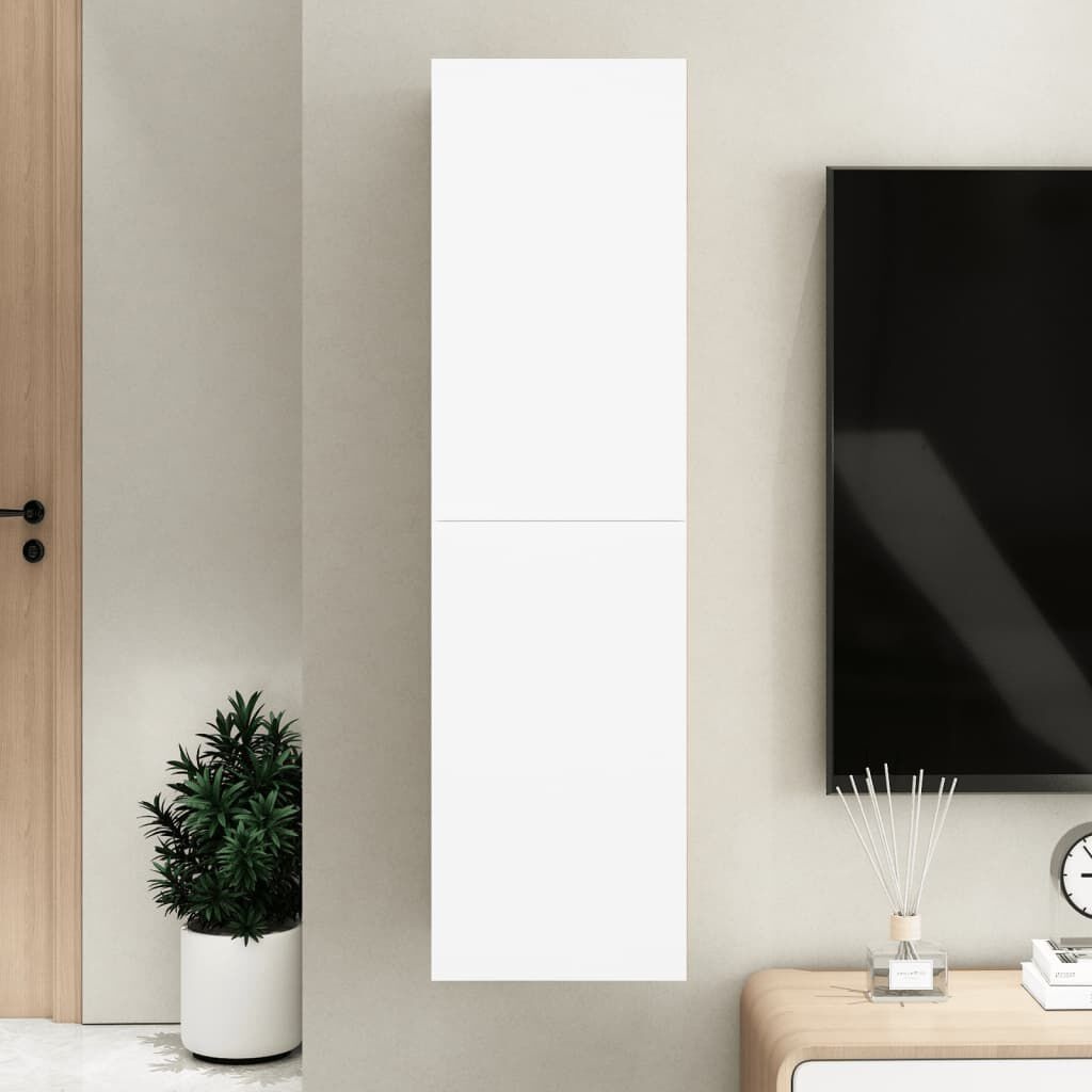 vidaXL TV-meubel 30,5x30x110 cm | 74% Korting | Bewerkt Hout Wit