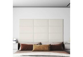 vidaXL Wandpanelen Crème Fluweel (12 stuks) - 51% Korting