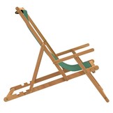 VidaXL Strandstoel Massief Teakhout Groen - 65% Korting!