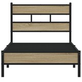 Robuust Houten Bedframe Sonoma Eiken 107x200 cm - 68% Korting