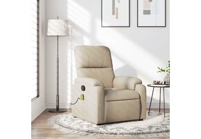 vidaXL Massagestoel Microvezel Crème - 43% Korting!