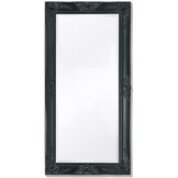 Barokke Wandspiegel Zwart - 100x50 cm - 60% Korting