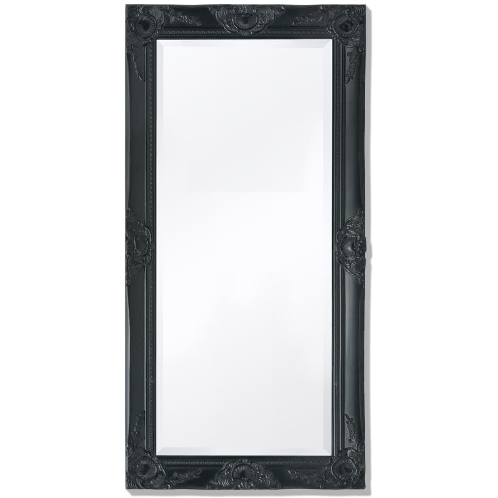 Barokke Wandspiegel Zwart - 100x50 cm - 60% Korting