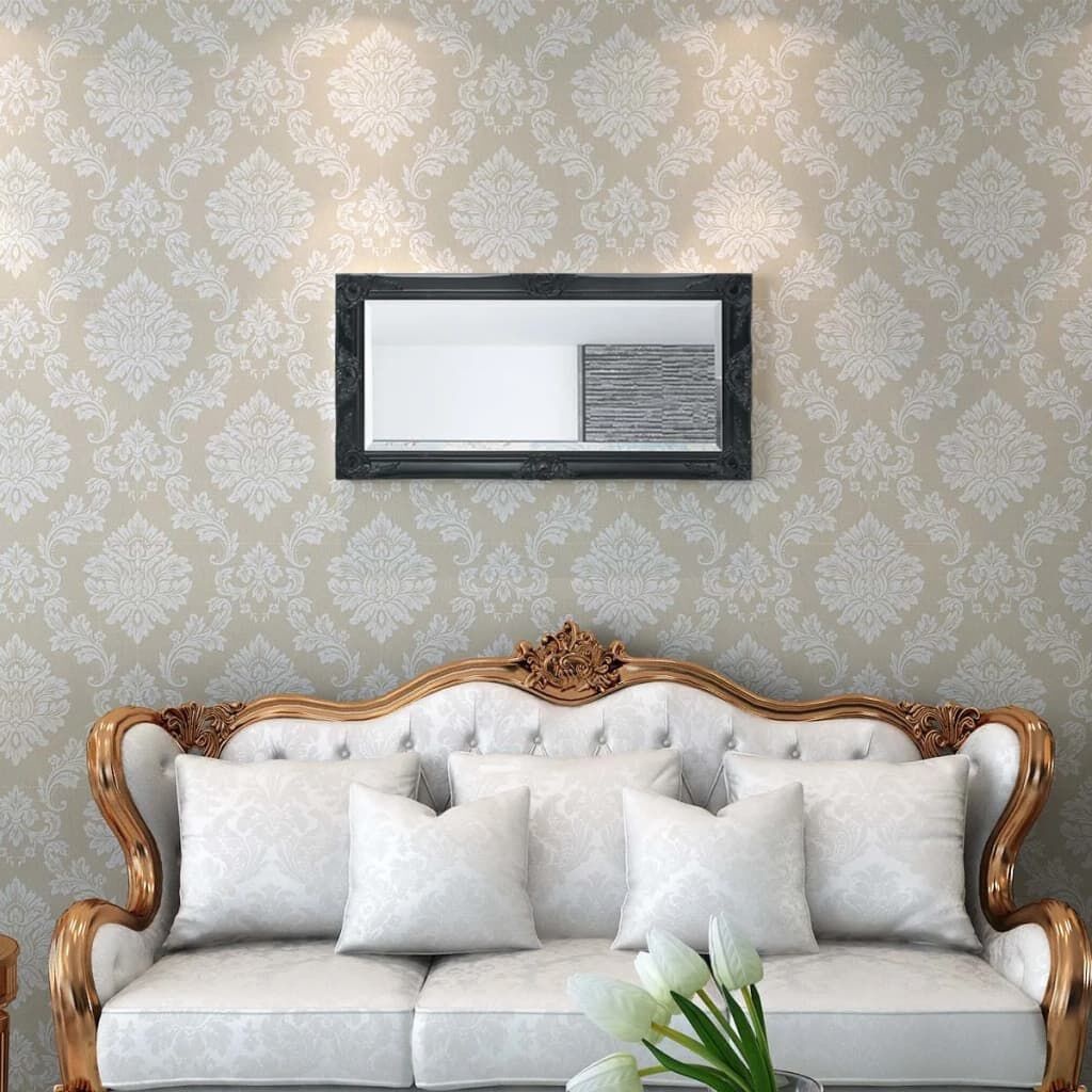Barokke Wandspiegel Zwart - 100x50 cm - 60% Korting