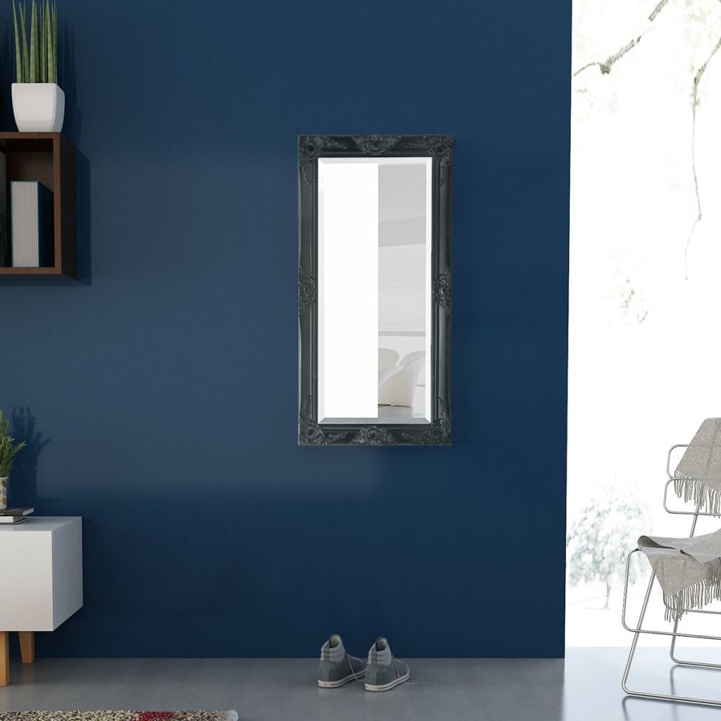 Barokke Wandspiegel Zwart - 100x50 cm - 60% Korting
