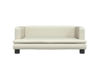 Kinderbank Kunstleer Crème - 80x45x30 cm - Nu 56% Korting!