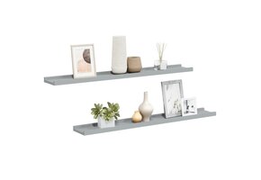 vidaXL Fotoplanken 2 st 80x9x3 cm MDF Grijs - 52% Korting
