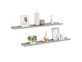 vidaXL Fotoplanken 2 st 80x9x3 cm MDF Grijs - 52% Korting